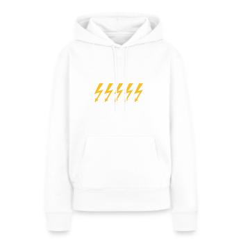 Blitz - Frauen Premium Bio Hoodie - Weiß - Vorne - Julia (174cm)