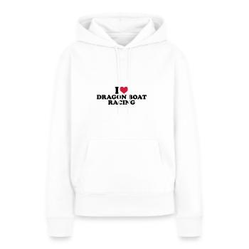 Drachenboot - Frauen Premium Bio Hoodie - Weiß - Vorne - Julia (174cm)