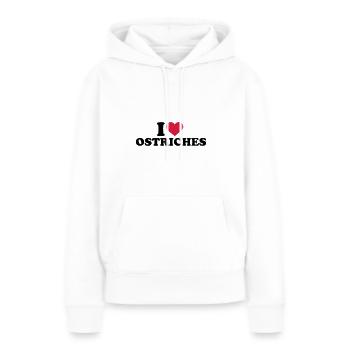 Strauß - Frauen Premium Bio Hoodie - Weiß - Vorne - Julia (174cm)