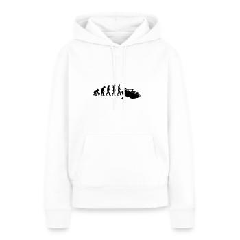 rafting - Sweat à capuche Premium bio Femme - blanc - Devant - Julia (174cm)
