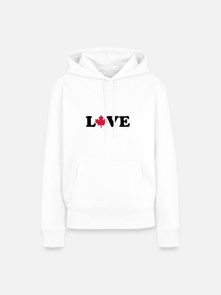 Kanada - Frauen Premium Bio Hoodie - Weiß