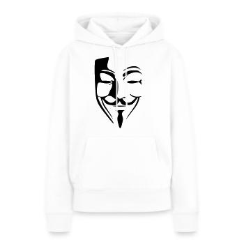 ANONYMUS - Frauen Premium Bio Hoodie - Weiß - Vorne - Julia (174cm)