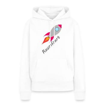 Rakete Rocket Raumfahrt - Frauen Premium Bio Hoodie - Weiß - Vorne - Julia (174cm)