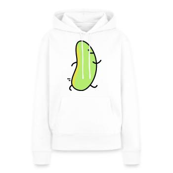 Haricot drôle - Sweat à capuche Premium bio Femme - blanc - Devant - Julia (174cm)