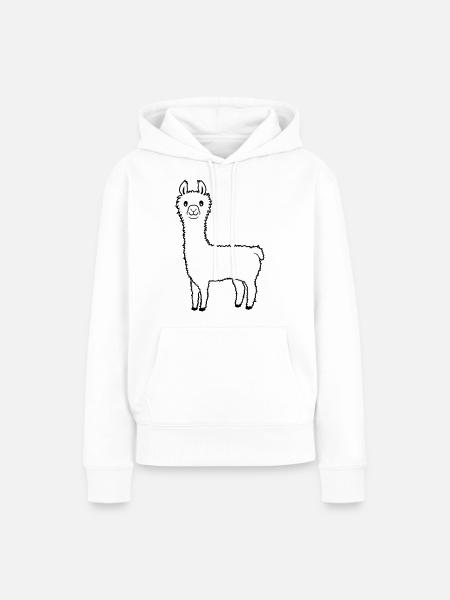 Lieblingstier Lama Alpaka - Frauen Premium Bio Hoodie - Weiß