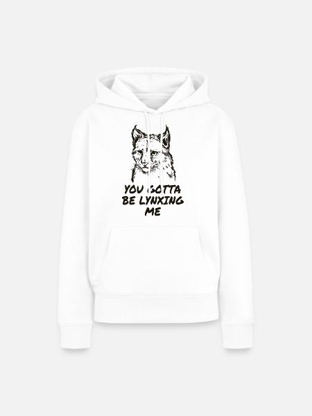 Luchs - Frauen Premium Bio Hoodie - Weiß