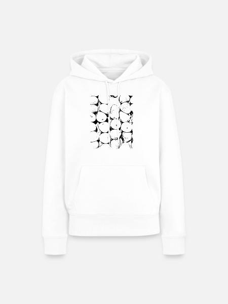 Birne - Frauen Premium Bio Hoodie - Weiß