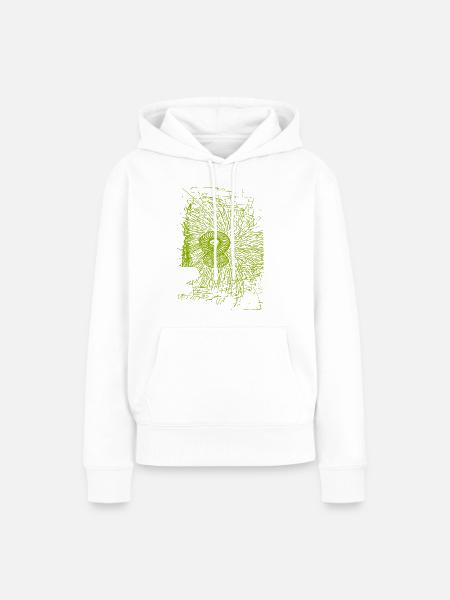 abstraktes Design - Frauen Premium Bio Hoodie - Weiß
