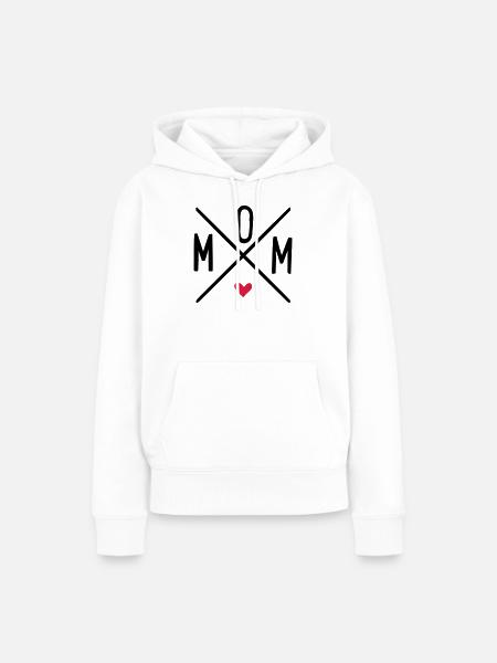 mom - Frauen Premium Bio Hoodie - Weiß