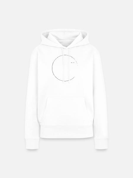 moon - Frauen Premium Bio Hoodie - Weiß