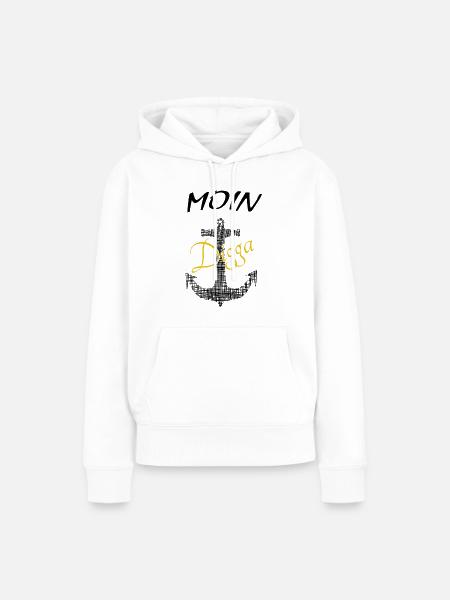 Anker Moin Digga - Frauen Premium Bio Hoodie - Weiß