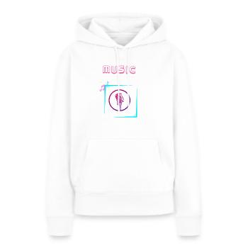 Music - Frauen Premium Bio Hoodie - Weiß - Vorne - Julia (174cm)