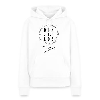 Zeitlos - Frauen Premium Bio Hoodie - Weiß - Vorne - Julia (174cm)
