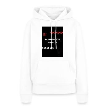 Bundesliga-Update Tasse - Frauen Premium Bio Hoodie - Weiß - Vorne - Julia (174cm)