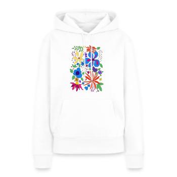 multicolored wildflowers - Women’s Premium Organic Hoodie - white - Front - Julia (174cm)