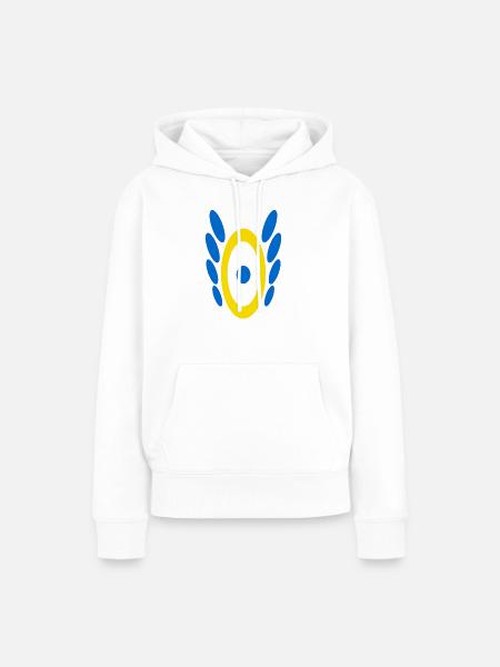 Motif N°6 - Sweat à capuche Premium bio Femme - blanc