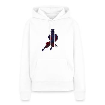Samouraï démoniaque - Sweat à capuche Premium bio Femme - blanc - Devant - Julia (174cm)