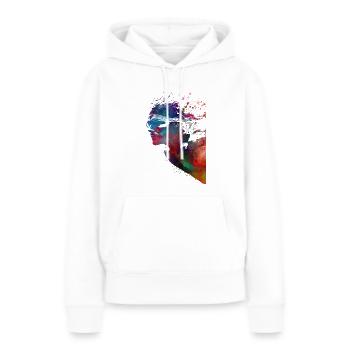 Nageur sport #swimmer #sport - Sweat à capuche Premium bio Femme - blanc - Devant - Julia (174cm)