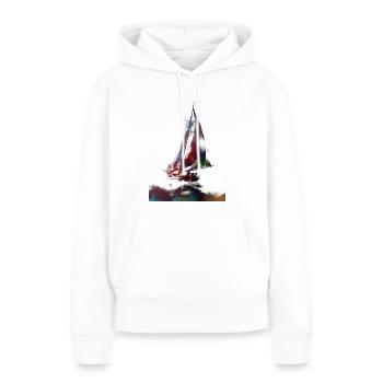 Segelsport Kunst #sailing - Frauen Premium Bio Hoodie - Weiß - Vorne - Julia (174cm)