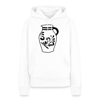 Bembel - Der Originale Frankfurter Apfelwein #FFM - Frauen Premium Bio Hoodie - Weiß - Vorne - Julia (174cm)