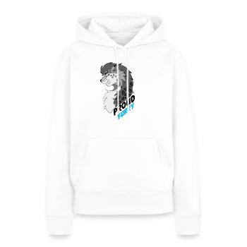 Stolzer Pelz - Frauen Premium Bio Hoodie - Weiß - Vorne - Julia (174cm)