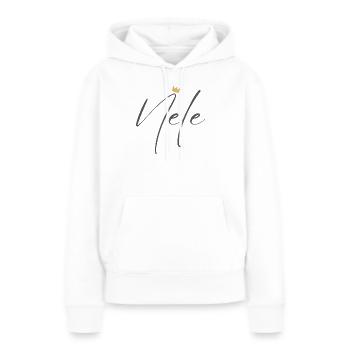 Prinzessin Nele Crown Hemd – Name mit Buchstabe N - Frauen Premium Bio Hoodie - Weiß - Vorne - Julia (174cm)