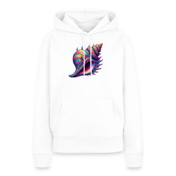 Muschel - Frauen Premium Bio Hoodie - Weiß - Vorne - Julia (174cm)