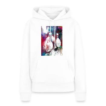 Bowlingsport Kunst #bowling #sport - Frauen Premium Bio Hoodie - Weiß - Vorne - Julia (174cm)
