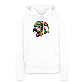 Harlekin Papagei - Frauen Premium Bio Hoodie - Weiß - Vorne - Julia (174cm)
