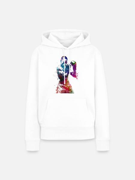 Boxsport #boxing - Frauen Premium Bio Hoodie - Weiß