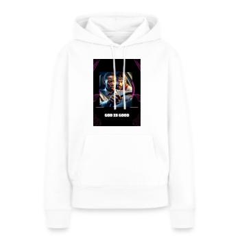 Top qualite - Sweat à capuche Premium bio Femme - blanc - Devant - Julia (174cm)