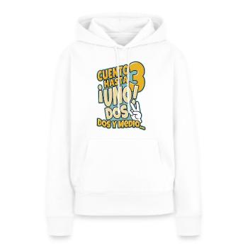Count up to 3 - Women’s Premium Organic Hoodie - white - Front - Julia (174cm)