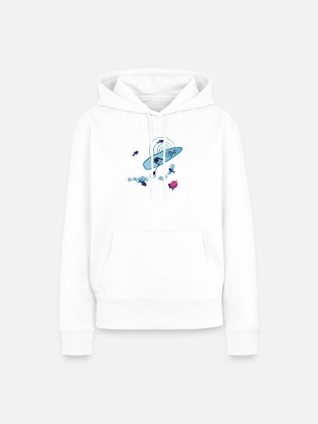 SUP - Frauen Premium Bio Hoodie - Weiß