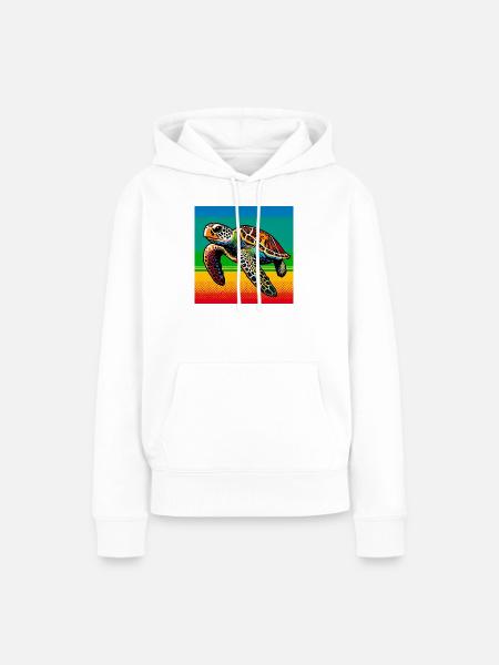 Schildkröte - Frauen Premium Bio Hoodie - Weiß