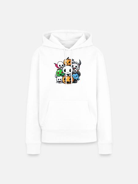 Halloween Party Figuren Comic - Frauen Premium Bio Hoodie - Weiß
