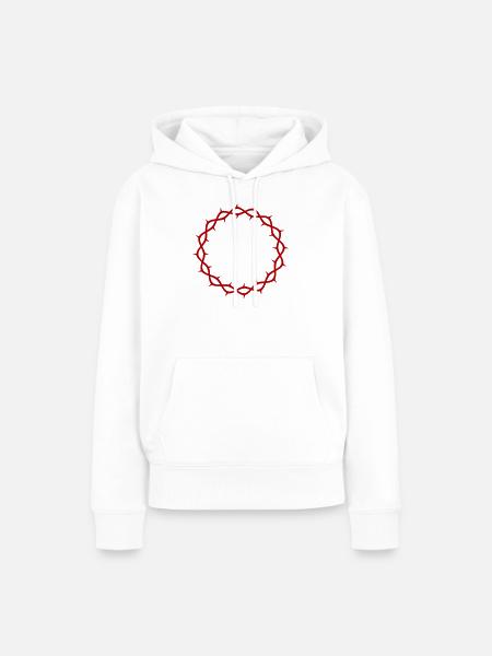 Dornenkrone - Frauen Premium Bio Hoodie - Weiß