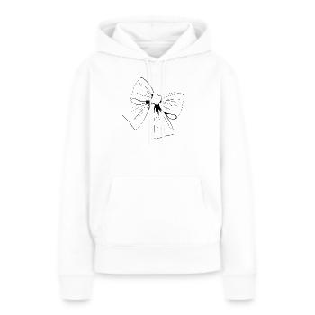 Boucle - Sweat à capuche Premium bio Femme - blanc - Devant - Julia (174cm)
