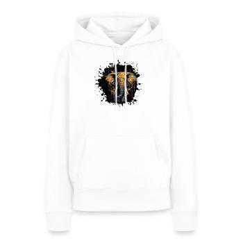 Éclaboussure d’éléphant - Sweat à capuche Premium bio Femme - blanc - Devant - Julia (174cm)