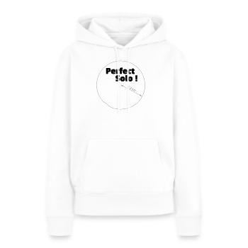 Solo parfait - Sweat à capuche Premium bio Femme - blanc - Devant - Julia (174cm)