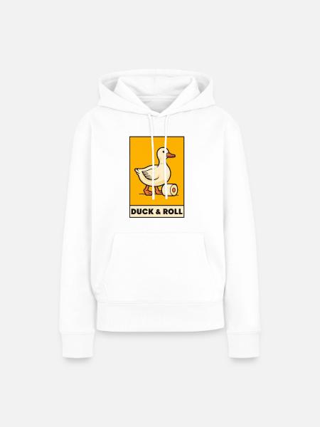 Duck & Roll - Frauen Premium Bio Hoodie - Weiß