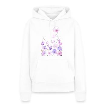 Pastell Wildblumen im sanften Blumen Garten - Frauen Premium Bio Hoodie - Weiß - Vorne - Julia (174cm)