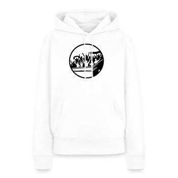 Silhouette du stade des supporters - Sweat à capuche Premium bio Femme - blanc - Devant - Julia (174cm)