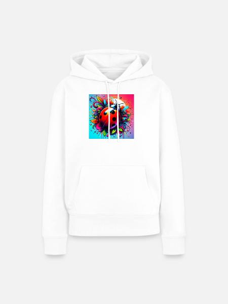 Marienkäfer - Frauen Premium Bio Hoodie - Weiß