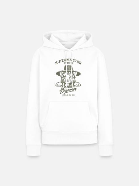 K-Drama Star – Träumender Babytiger - Frauen Premium Bio Hoodie - Weiß