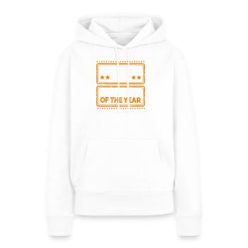 Employé de la semaine Employé du mois - Sweat à capuche Premium bio Femme - blanc - Devant - Julia (174cm)