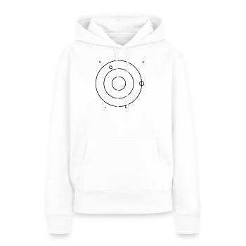 Système solaire minimaliste - Sweat à capuche Premium bio Femme - blanc - Devant - Julia (174cm)