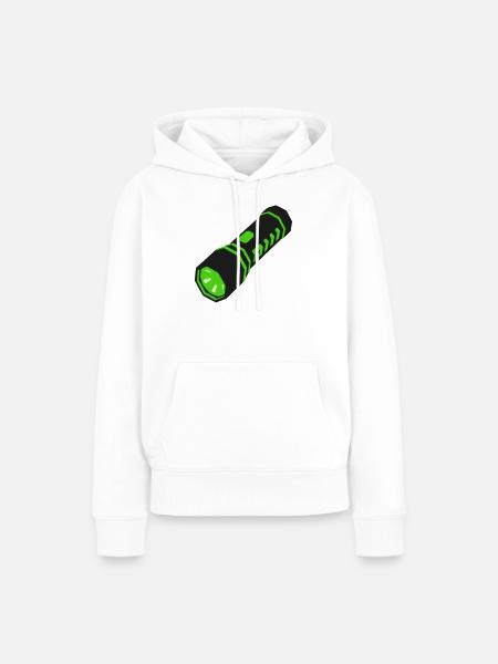 Taschenlampe Licht Icon - Frauen Premium Bio Hoodie - Weiß