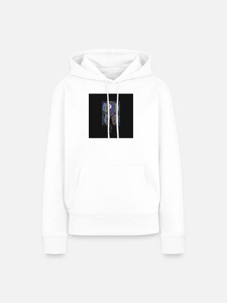 Mondfenster Katzensicht - Frauen Premium Bio Hoodie - Weiß