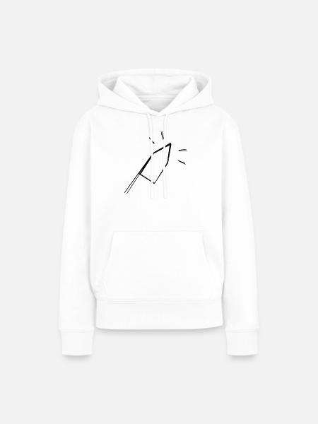 Silvesterrakete handgezeichnet - Frauen Premium Bio Hoodie - Weiß
