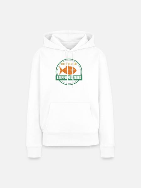 Offizieller Karpfenflüsterer – Karpfenangler - Frauen Premium Bio Hoodie - Weiß